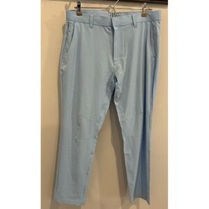Fabletics Pants Mens The Only Pant Slim Fit Pale Blue Short Size 33 x 30